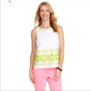 Vineyard Vines lime green and white tank Sz 10